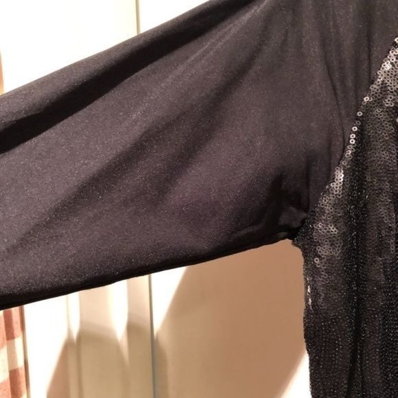 71 Stanton Black Sequin Bomber Jacket- Small - Picture 4 of 14